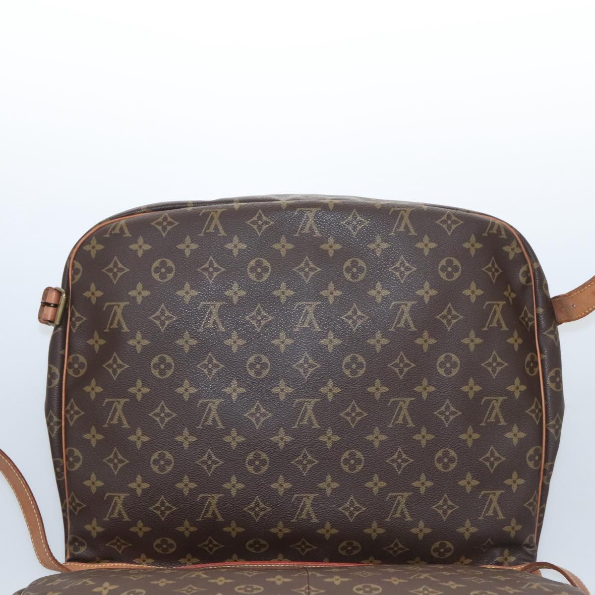 Louis Vuitton Saumur 43, Brown, Canvas, shoulder