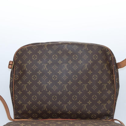 Louis Vuitton Saumur 43, Brown, Canvas, shoulder