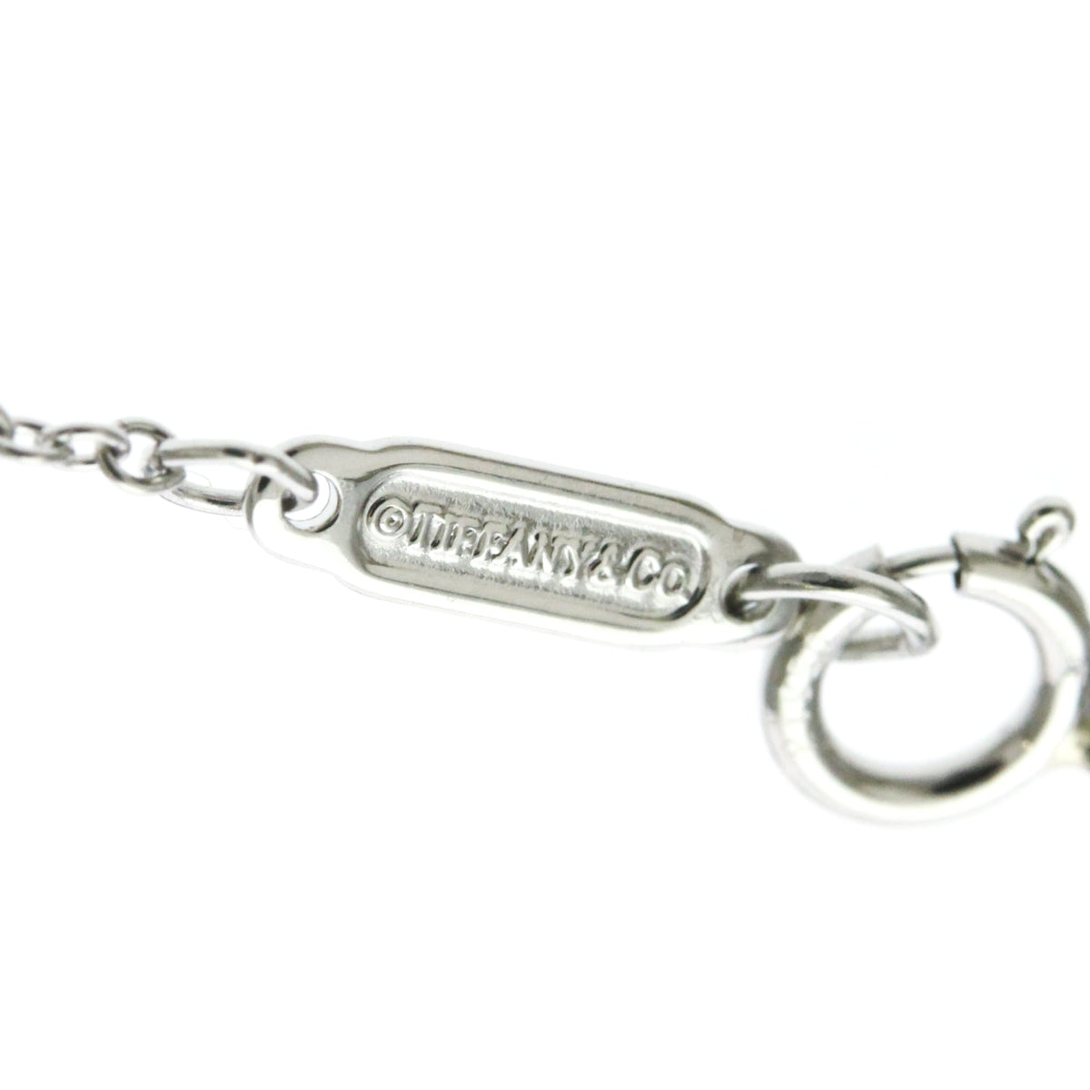 Tiffany & Co. Solitaire Pendant Platinum with Emerald Cut Diamond, Silver, Platinum, Necklace