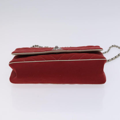 Chanel Chevron Quilted Leo Lion Single Flap Bag Jersey and leather, RED, CANVAS, Handbag