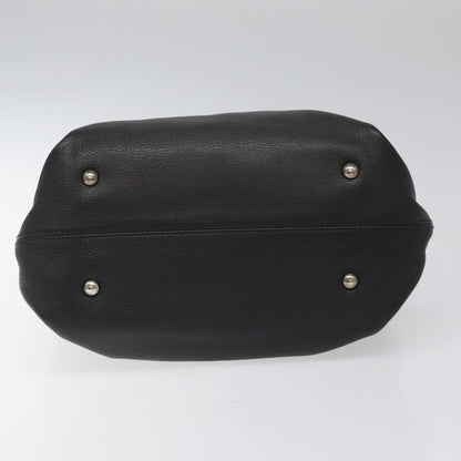 Salvatore Ferragamo Gancini, Black, Leather, handbag