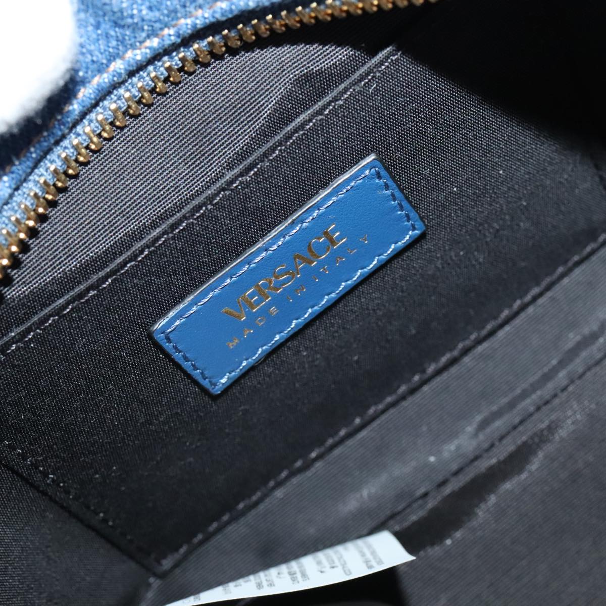 Versace, Blue, Denim - Jeans, shoulder