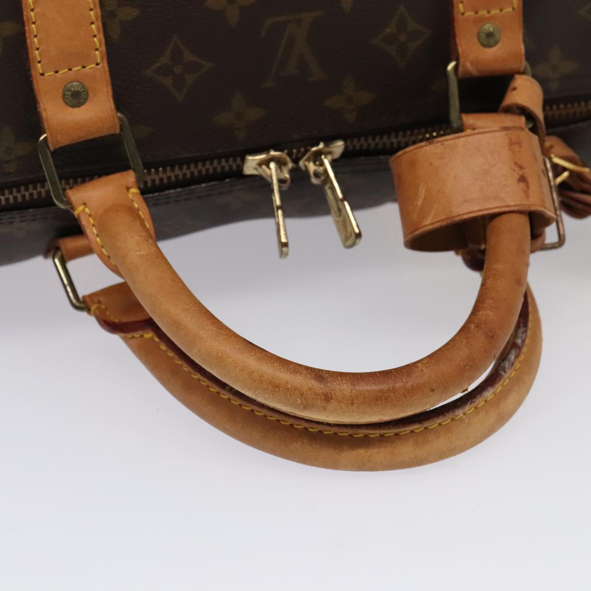 Louis Vuitton Keepall 60, Brown, Canvas, travel