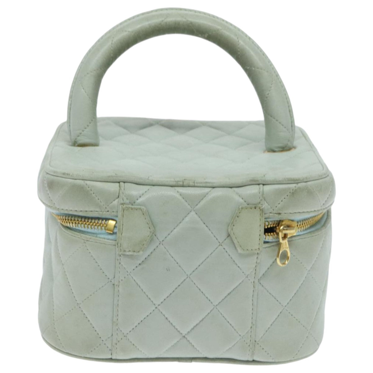 Chanel Vanity, Blue, Leather, clutch