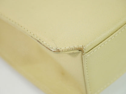 Saint Laurent Uptown Leather, Beige, Leather, Crossbody Bag