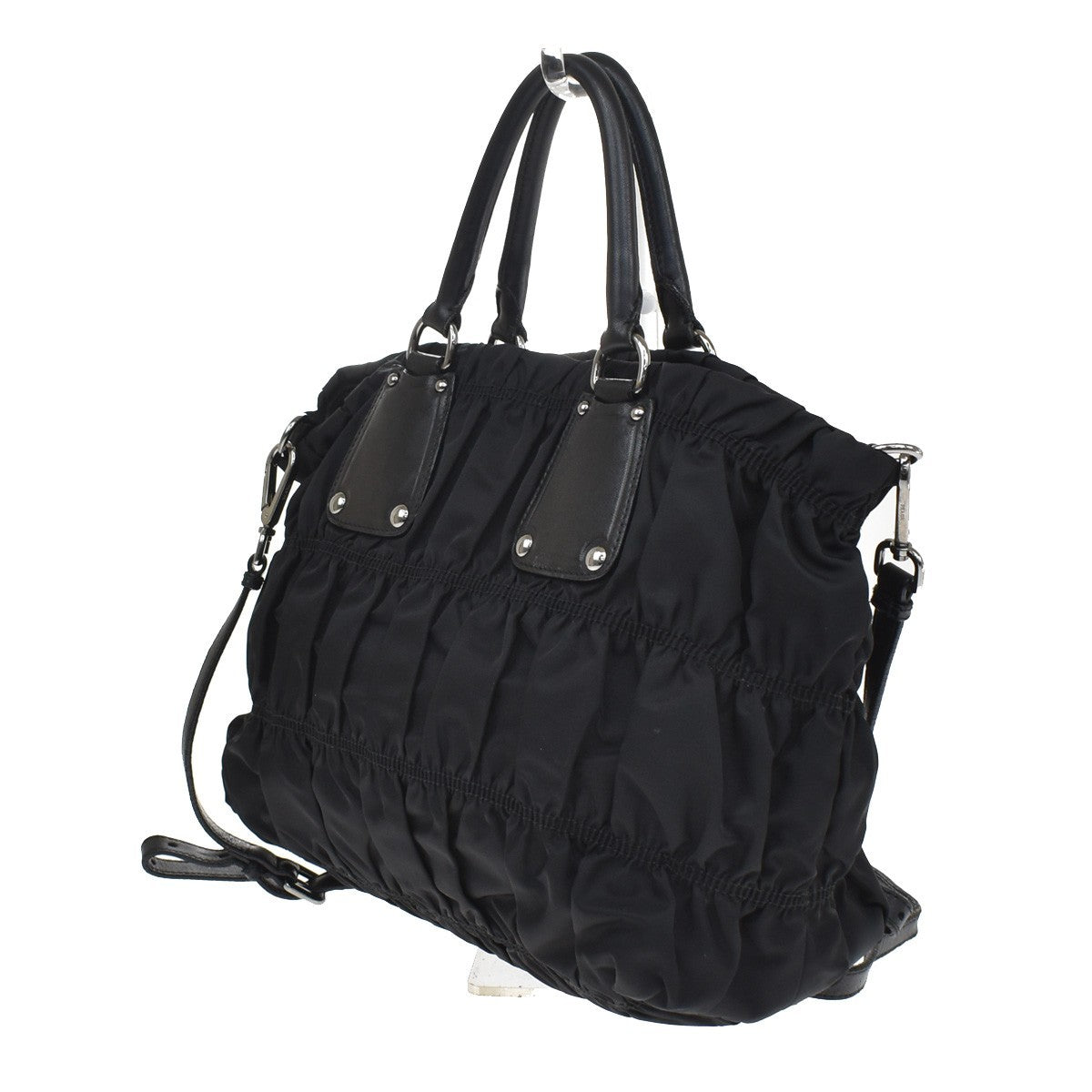 Prada Gaufre Shopping Tessuto, Black, Nylon, Tote Bag