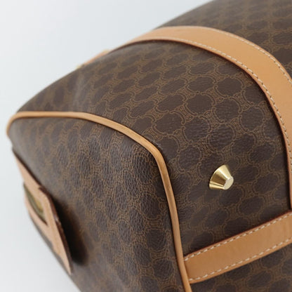 Celine Vintage Boston Macadam Coated Canvas, Brown, PVC, Handbag