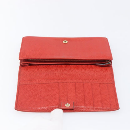 Gucci Swing Wallet on Strap Leather, Red, Leather, Crossbody Bag