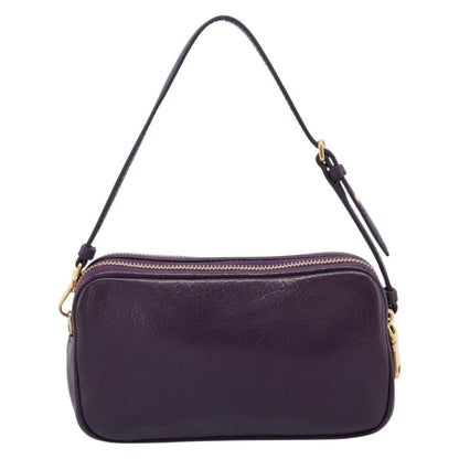Miu Miu Double Zip Pochette Printed Leather, Purple, Leather, Clutch