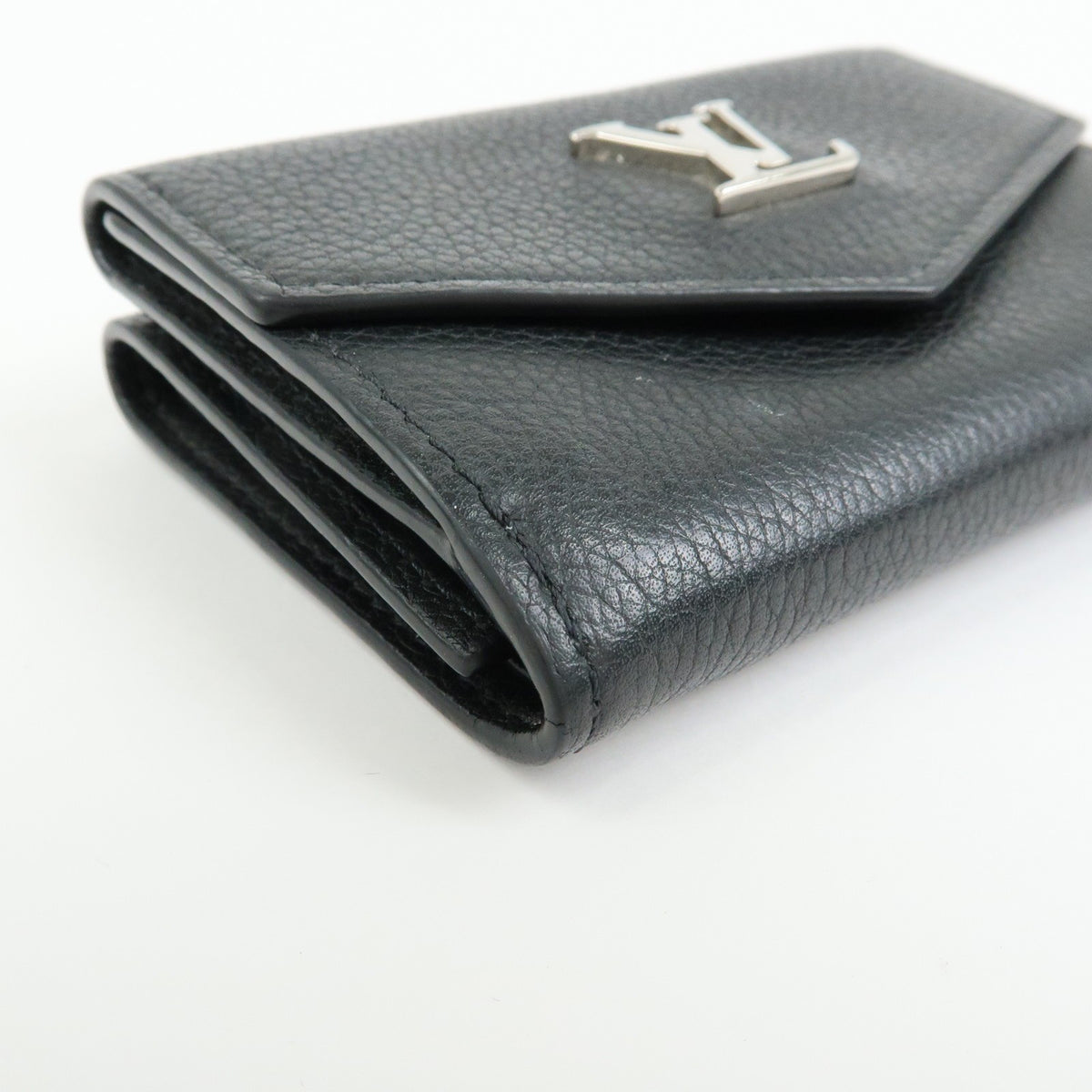 Louis Vuitton Lockmini Leather, Black, Leather, Wallet