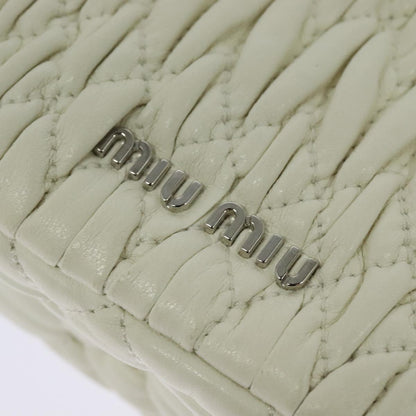 Miu Miu Crystal, White, Leather, shoulder