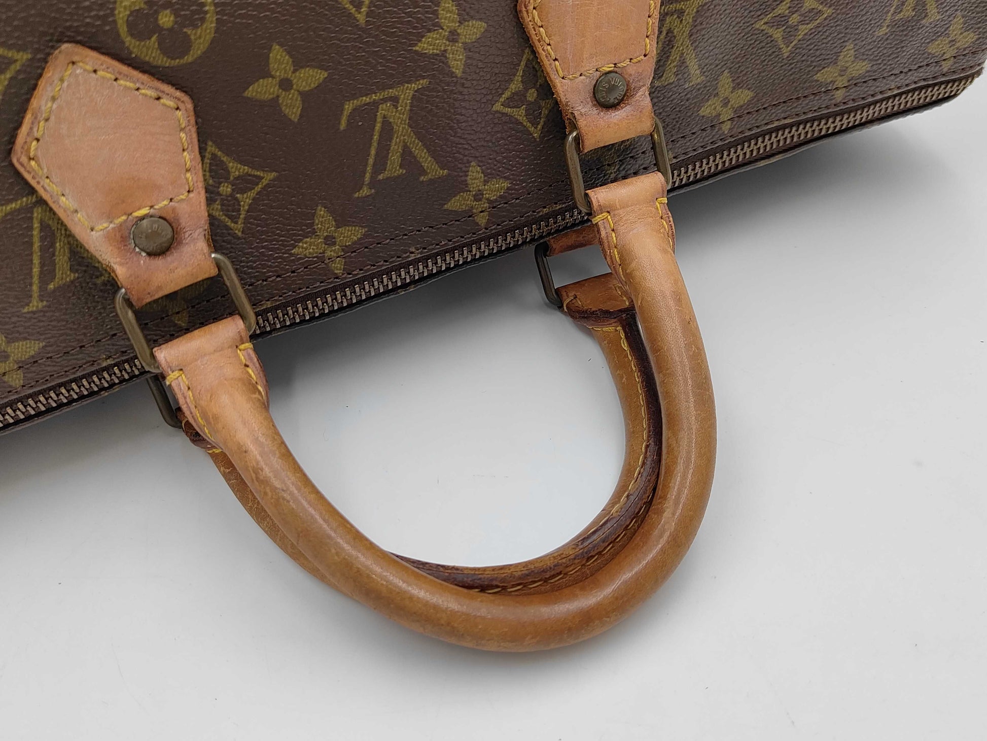 Louis Vuitton Speedy Handbag Monogram Canvas, Brown, Canvas, Handbag