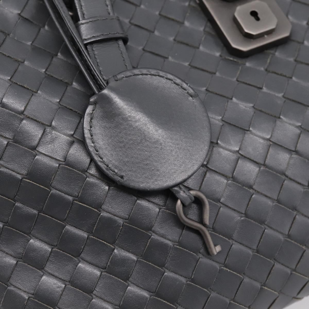 Bottega Veneta Roma Intrecciato Nappa, Gray, Leather, Handbag