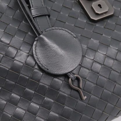 Bottega Veneta Roma Intrecciato Nappa, Gray, Leather, Handbag
