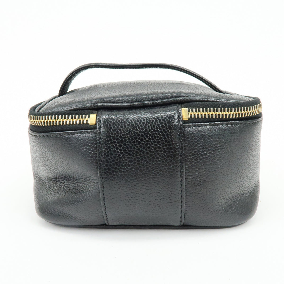 Chanel Vintage Timeless Cosmetic Case Caviar, Black, Leather, Clutch