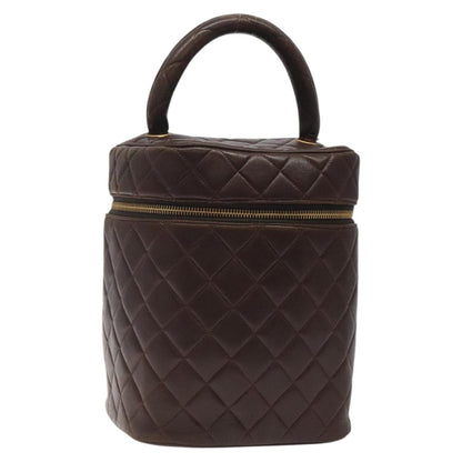 Chanel Vanity, Brown, Leather, clutch