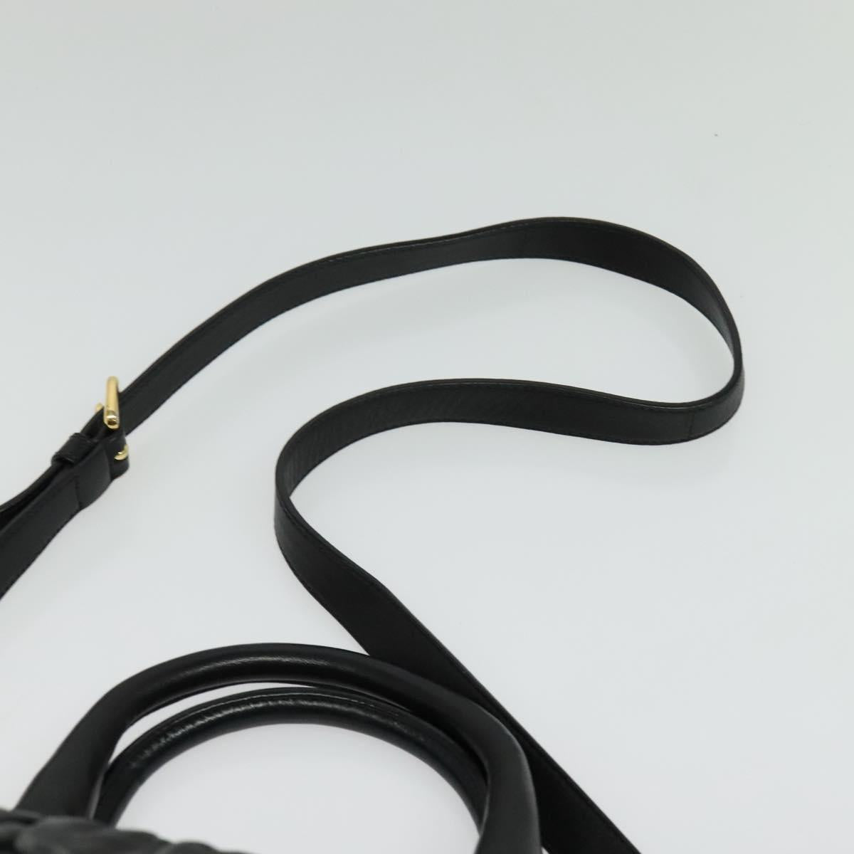 Prada Gaufre, Black, Leather, handbag