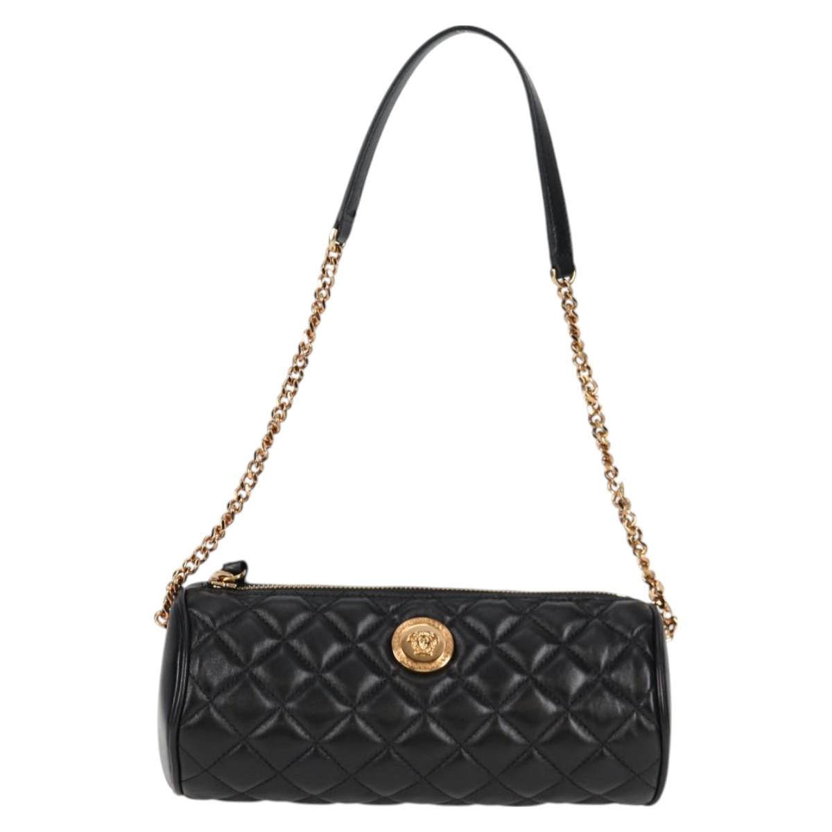 Versace Medusa, Black, Leather, shoulder
