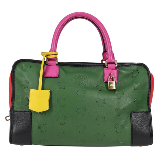 Loewe Amazona, Green, Leather, handbag