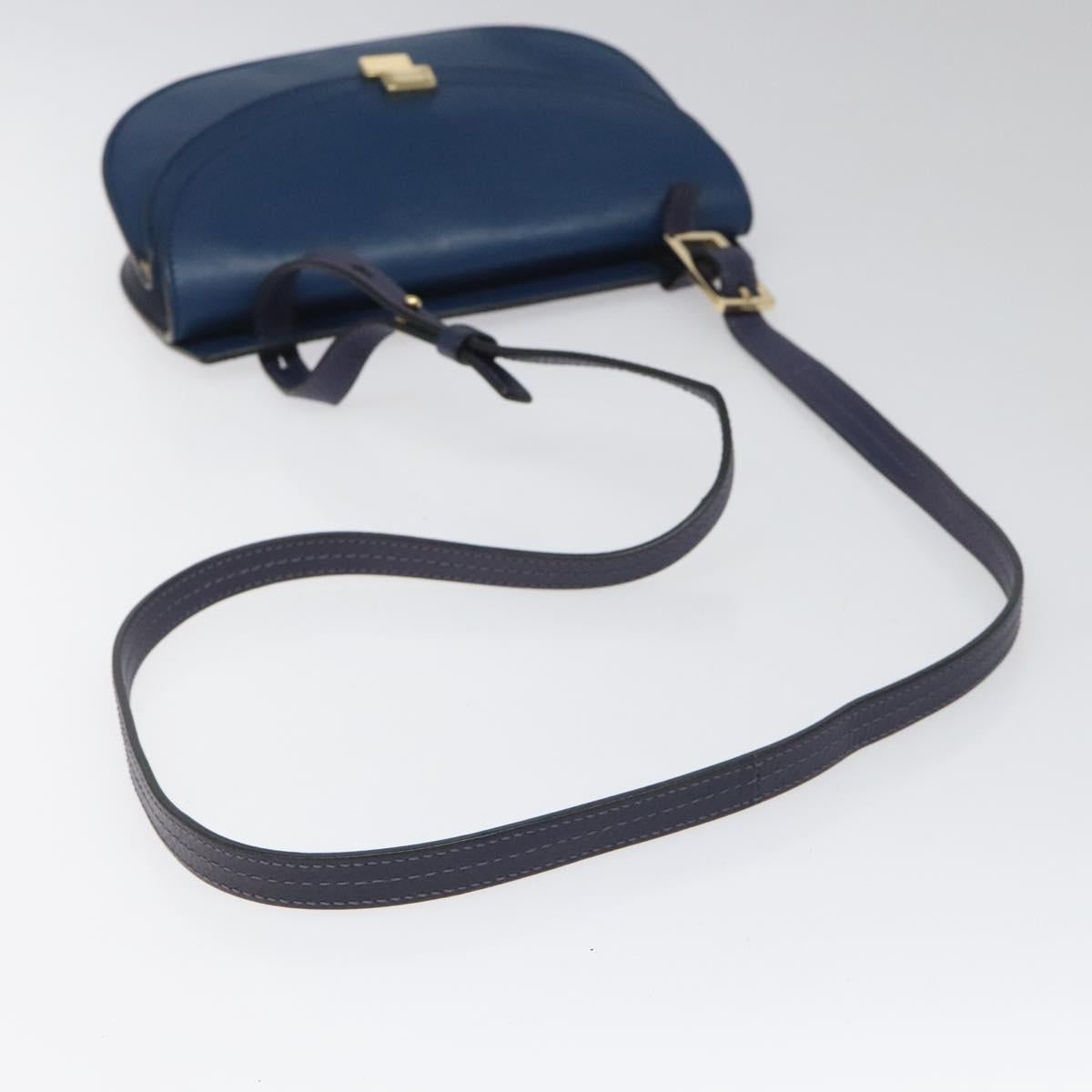 Chloe Georgia Shoulder Bag Leather, BLUE, LEATHER, Shoulder bag