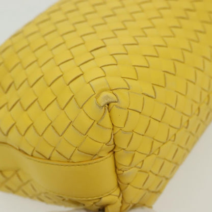 Bottega Veneta Intrecciato, Yellow, Leather, handbag
