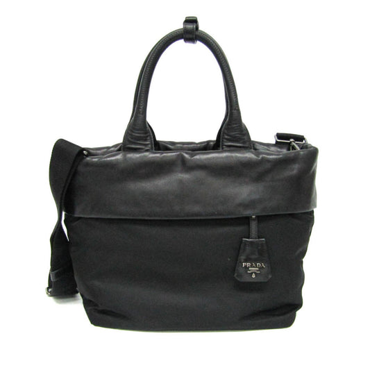 Prada Tessuto, Black, Canvas, handbag