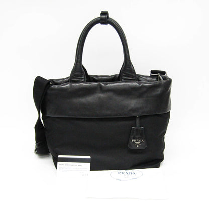 Prada Tessuto, Black, Canvas, handbag