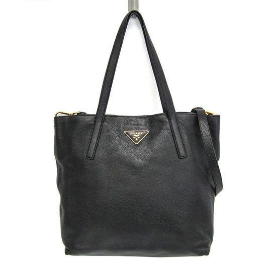 Prada Vitello, Black, Leather, shoulder