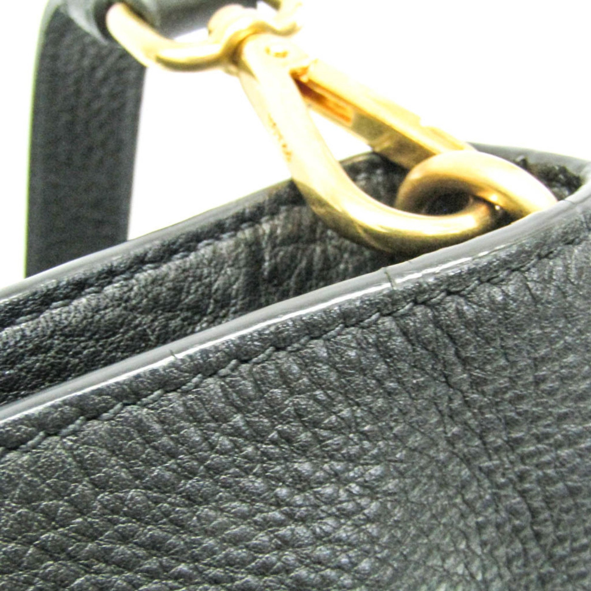 Prada Vitello, Black, Leather, shoulder