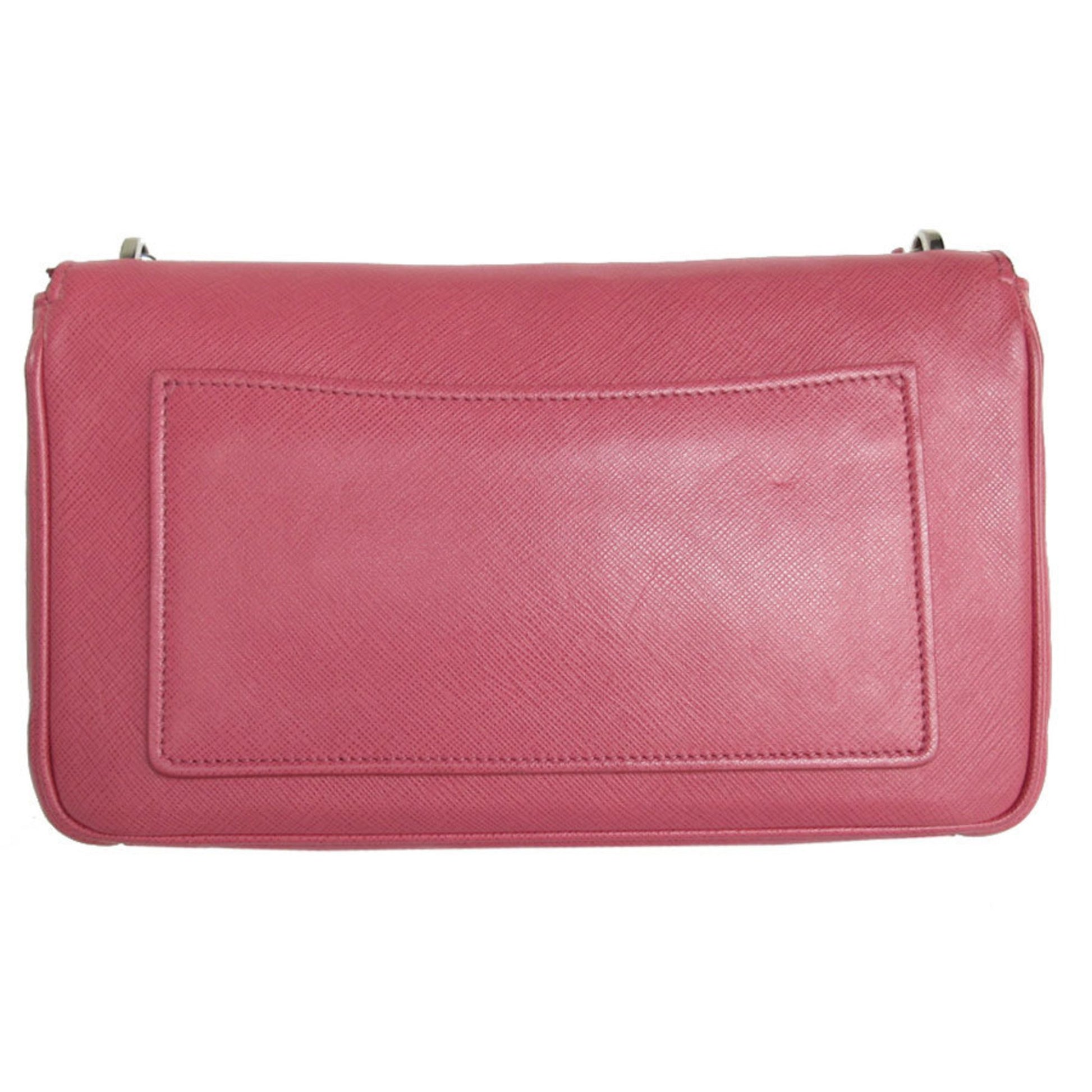 Prada Saffiano, Pink, Leather, shoulder