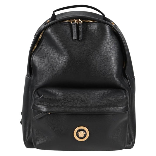 Versace Medusa, Black, Leather, backpack