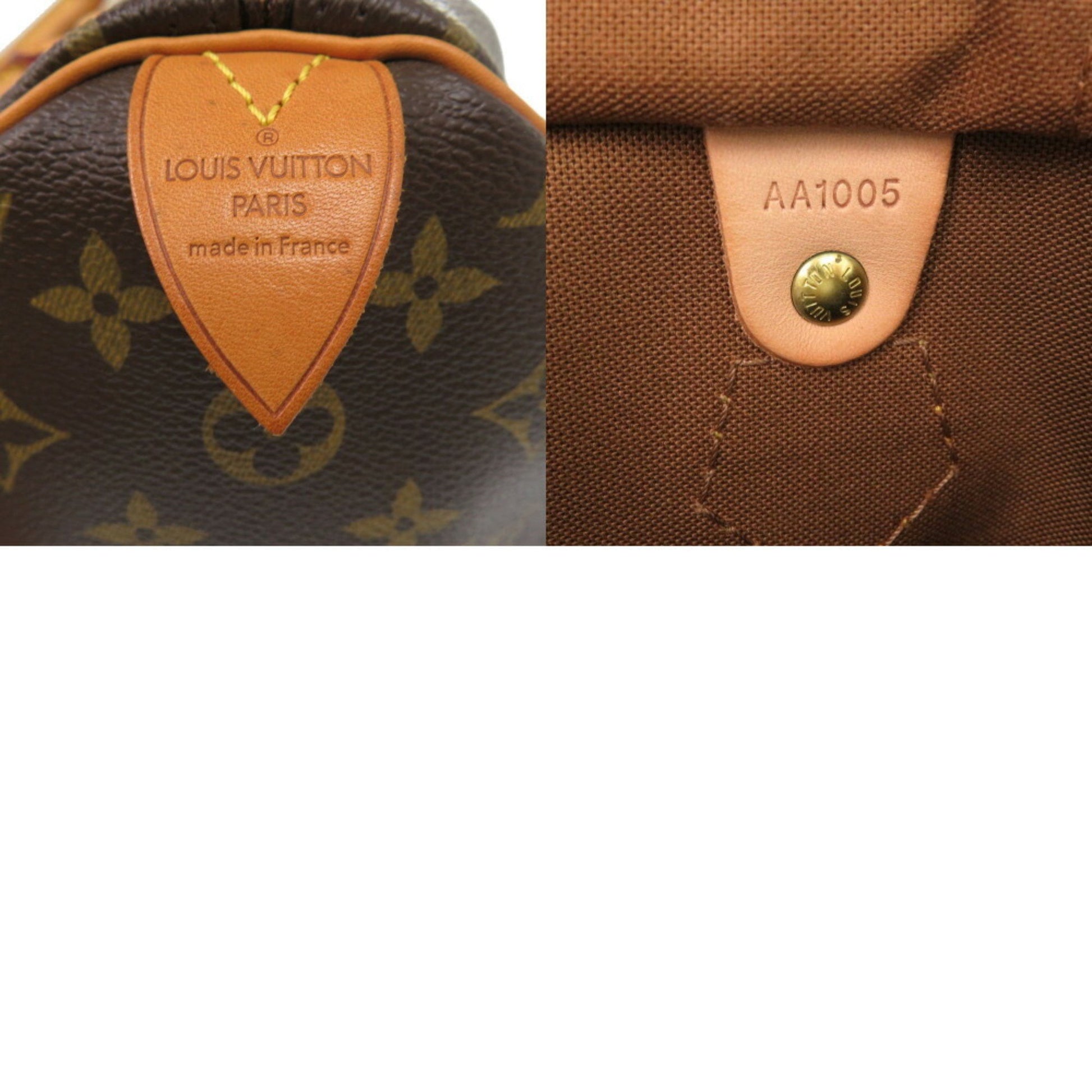 Louis Vuitton Speedy 35, Brown, Canvas, handbag