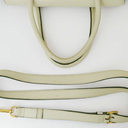 Prada Vitello, Ecru, Leather, handbag