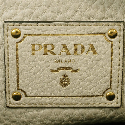 Prada Vitello, Ecru, Leather, handbag