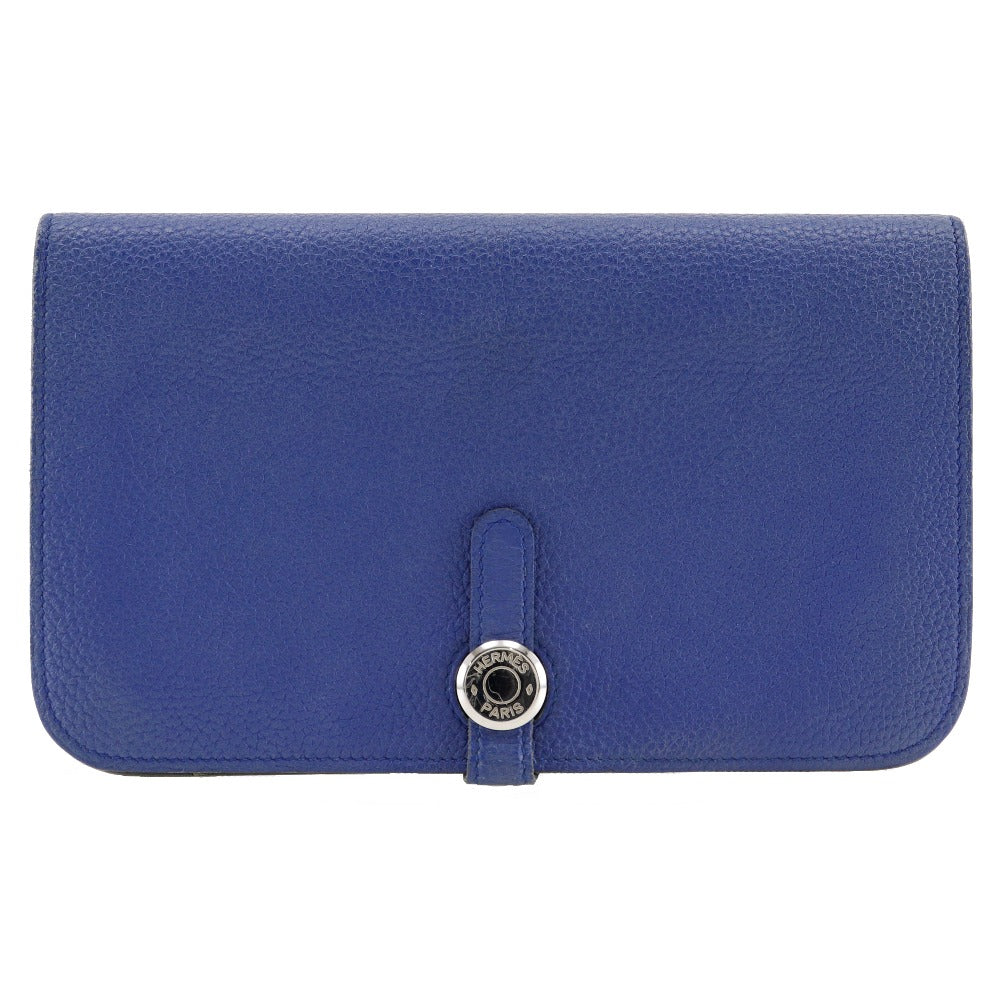 Hermès Dogon, Blue, Leather, wallet