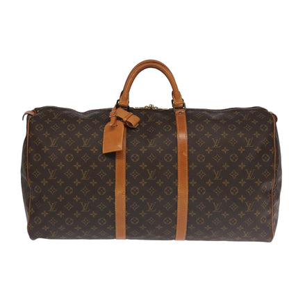 Louis Vuitton Keepall 60, Brown, Canvas, travel