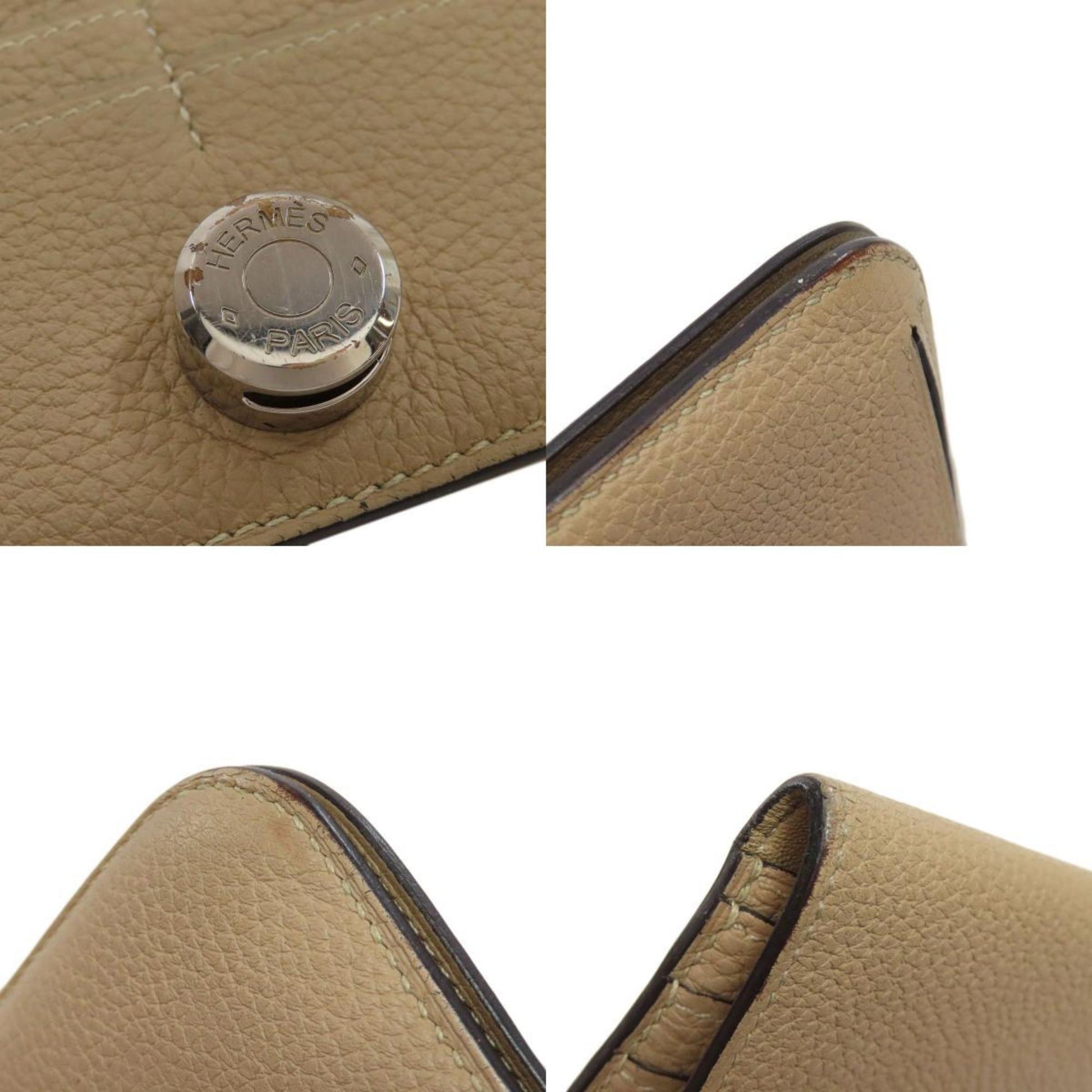 Hermès Dogon, Beige, Leather, wallet