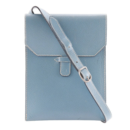 Hermès Amelie, Blue, Leather, shoulder
