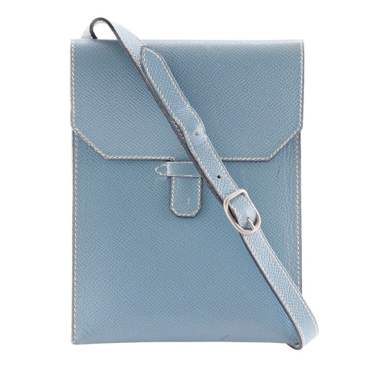 Hermès Amelie, Blue, Leather, shoulder