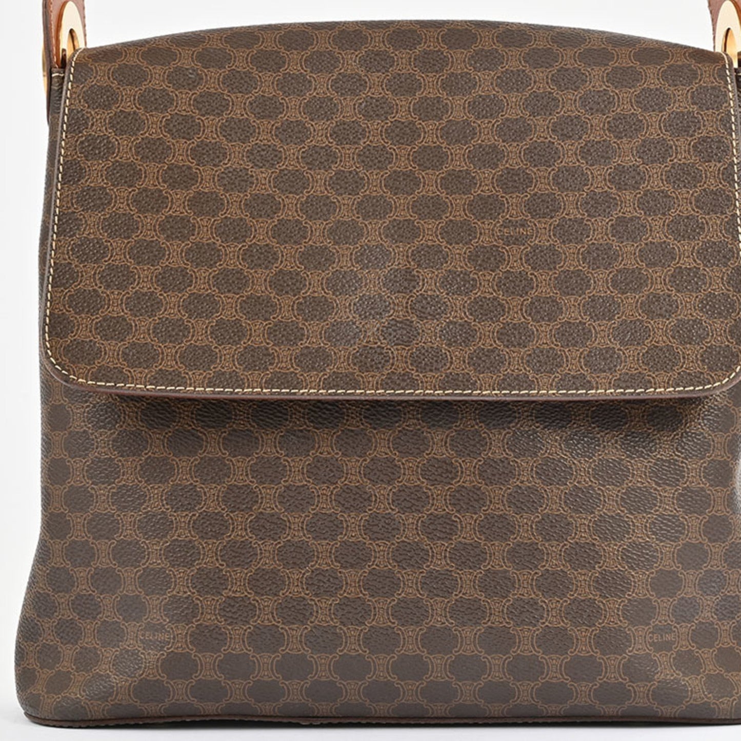 Céline Macadam, Brown, Canvas, shoulder