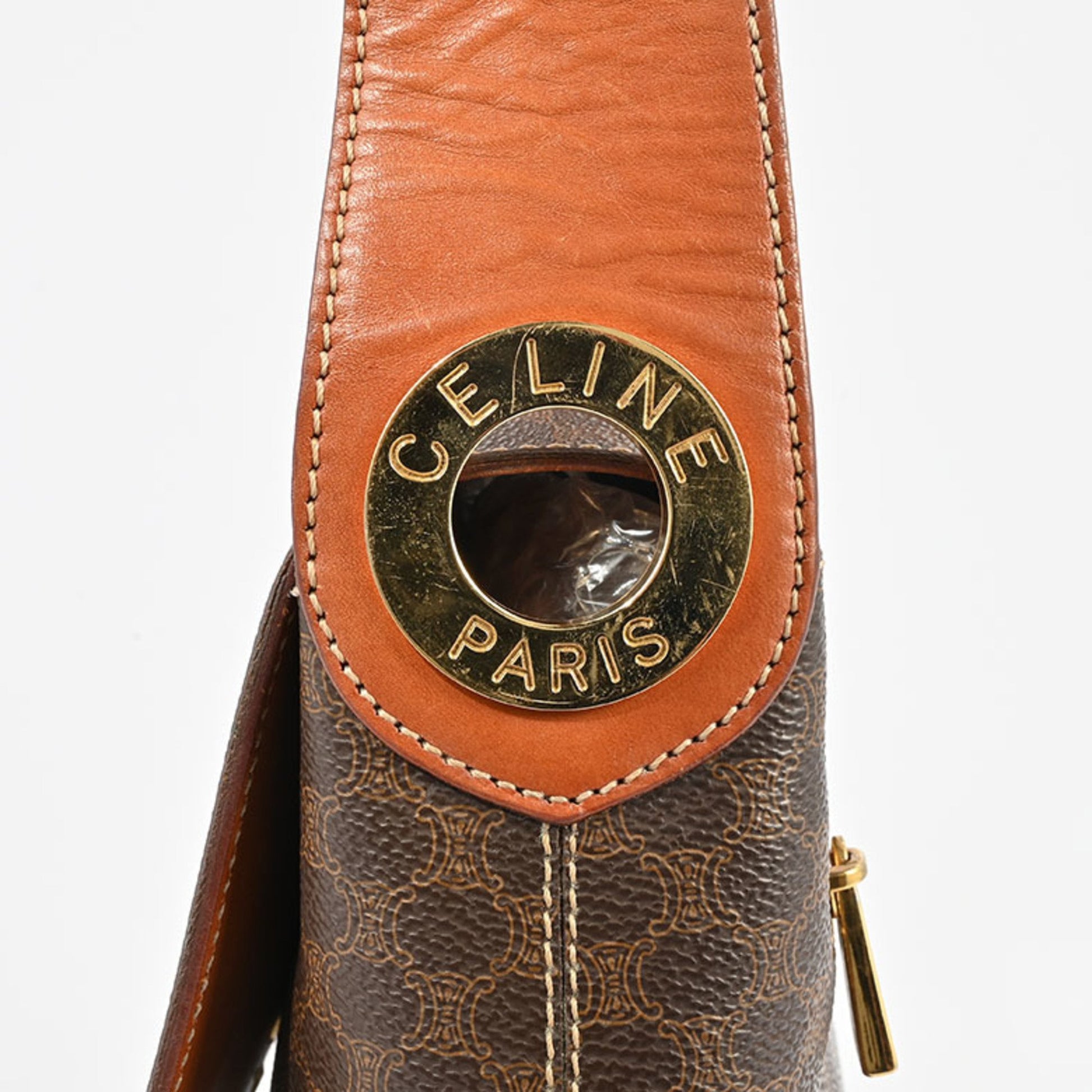 Céline Macadam, Brown, Canvas, shoulder