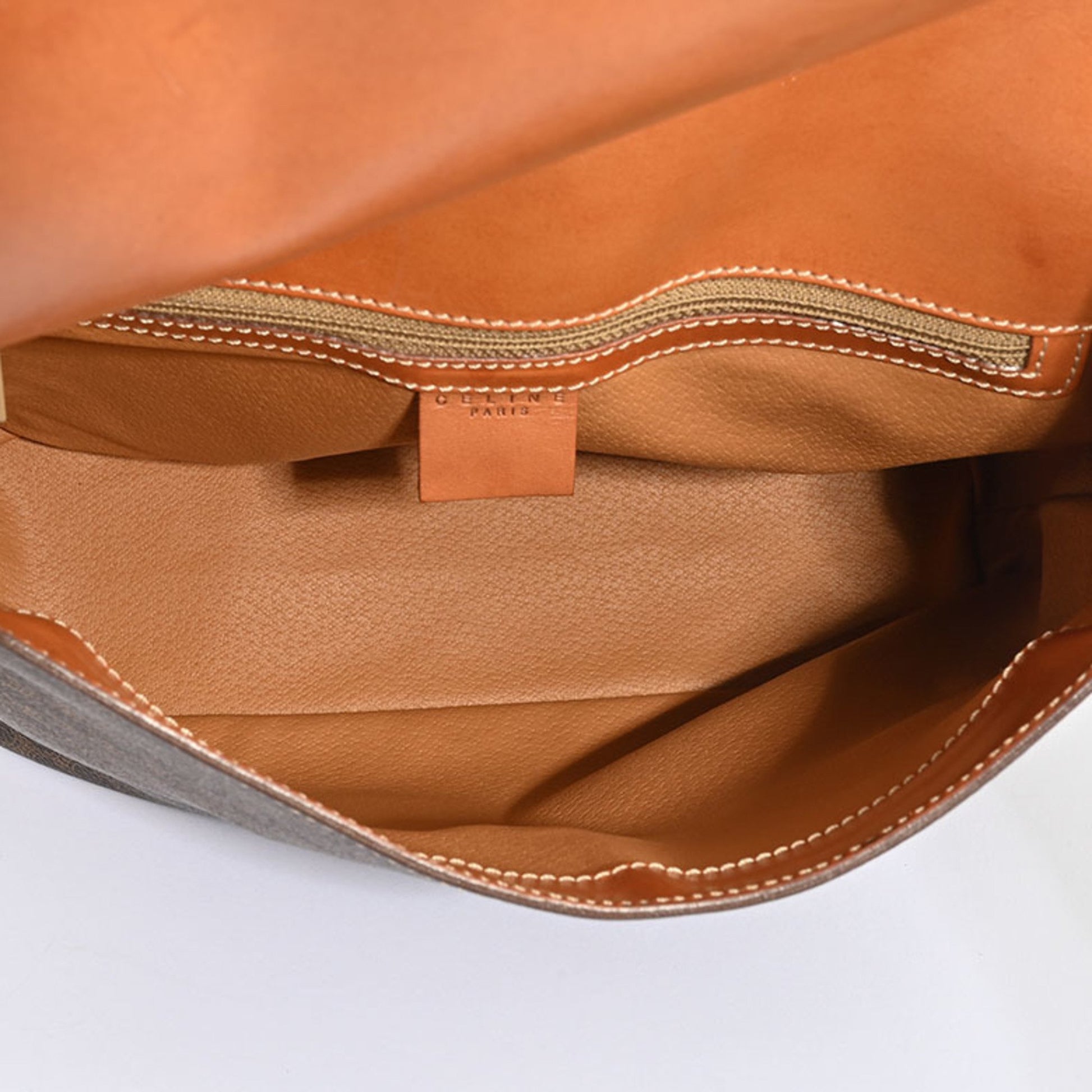 Céline Macadam, Brown, Canvas, shoulder