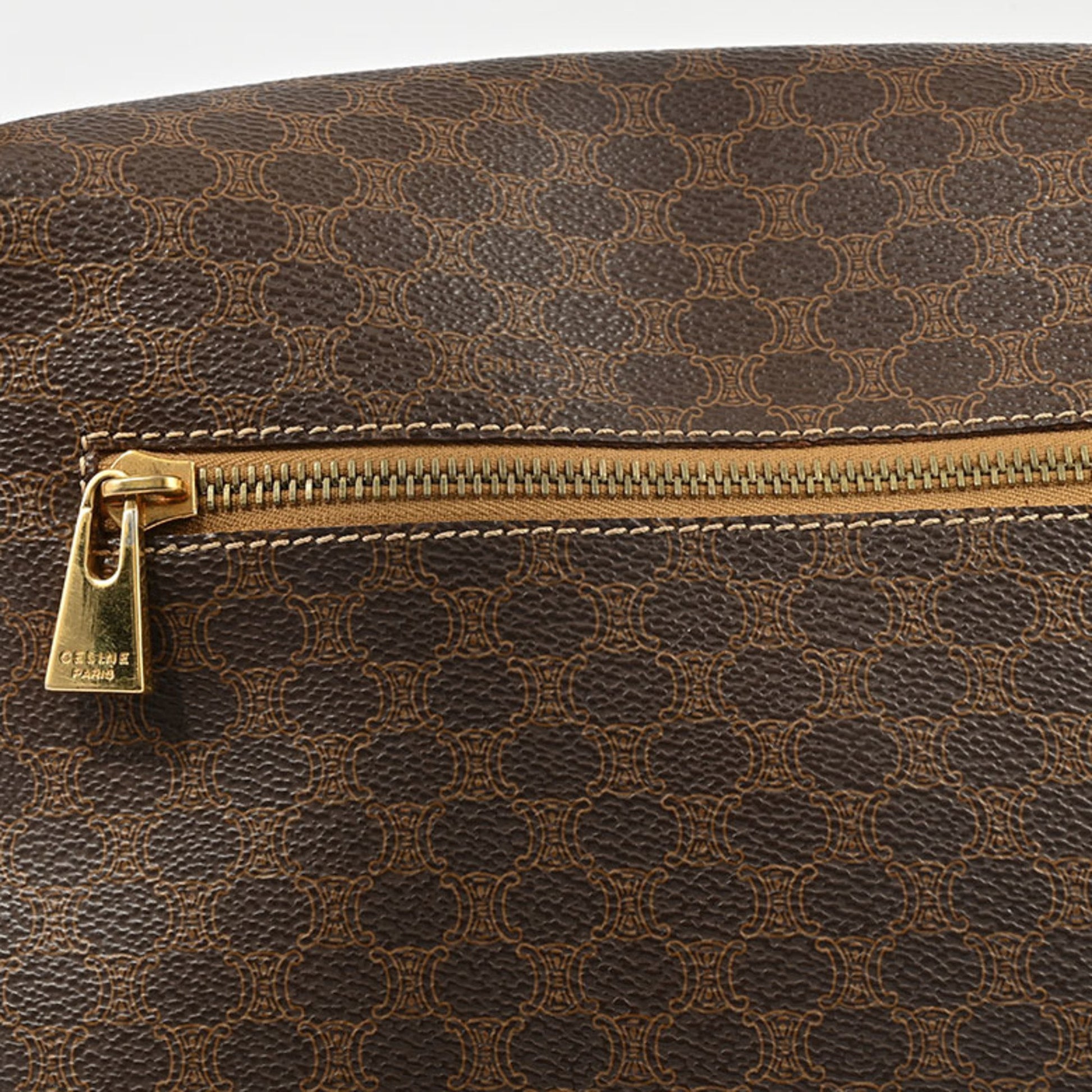 Céline Macadam, Brown, Canvas, shoulder