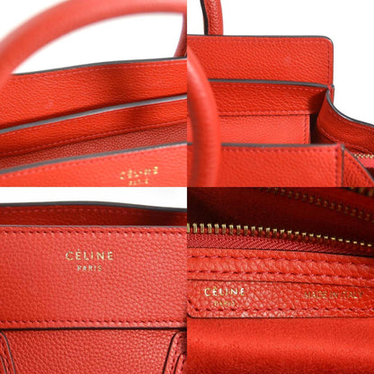 Céline, Red, Leather, handbag