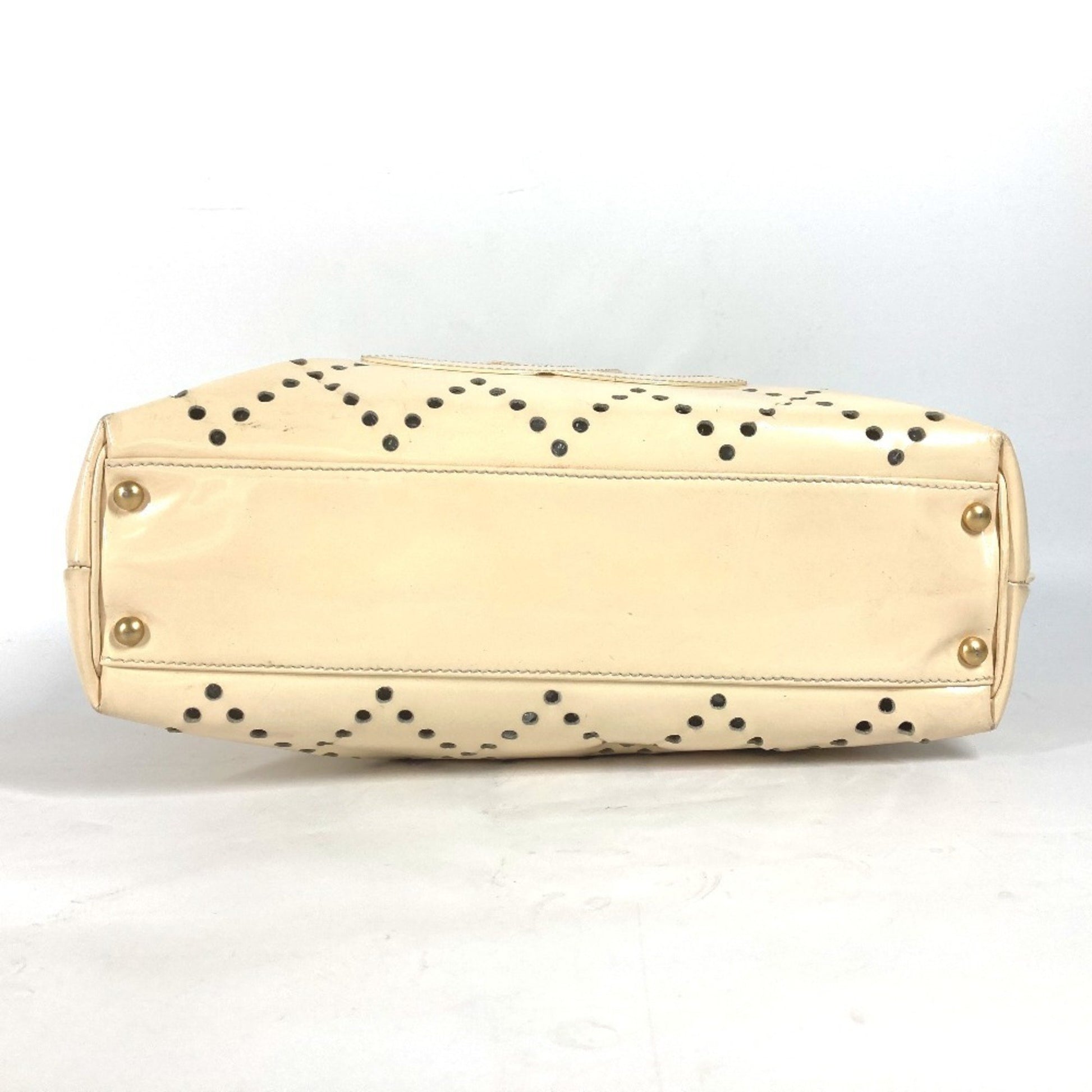 Chanel Logo CC, Ecru, Leather, tote