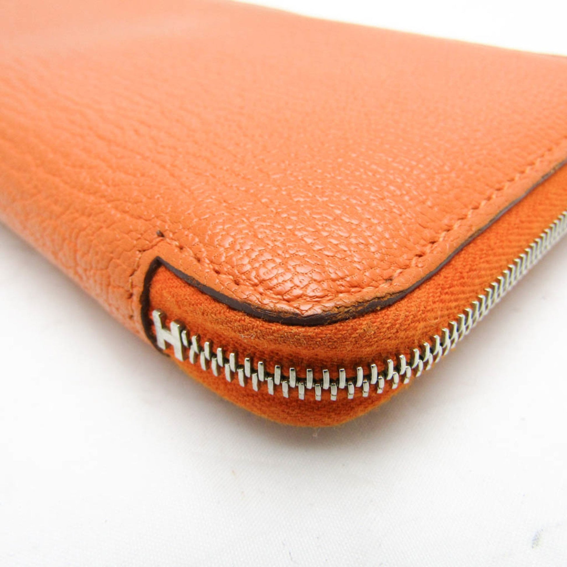 Hermès, Orange, Leather, wallet
