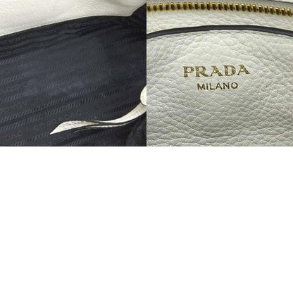 Prada Saffiano, White, Leather, handbag