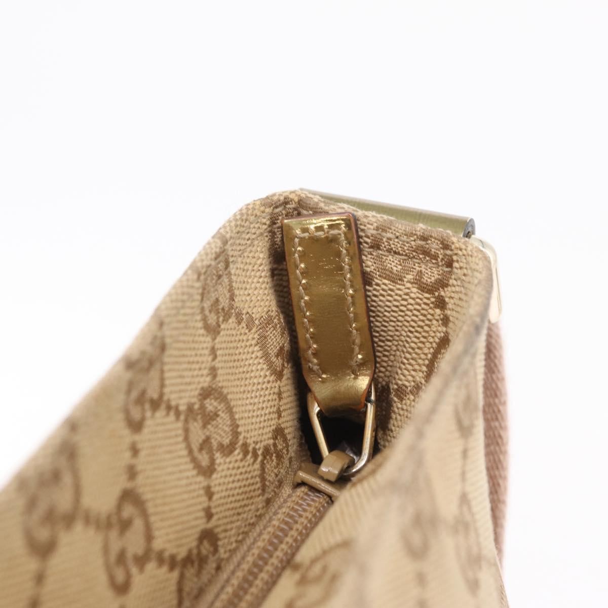 Gucci Web Strap Messenger GG Coated Canvas, Beige, Canvas, Handbag