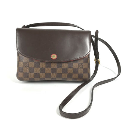 Louis Vuitton Twice, Brown, Canvas, shoulder