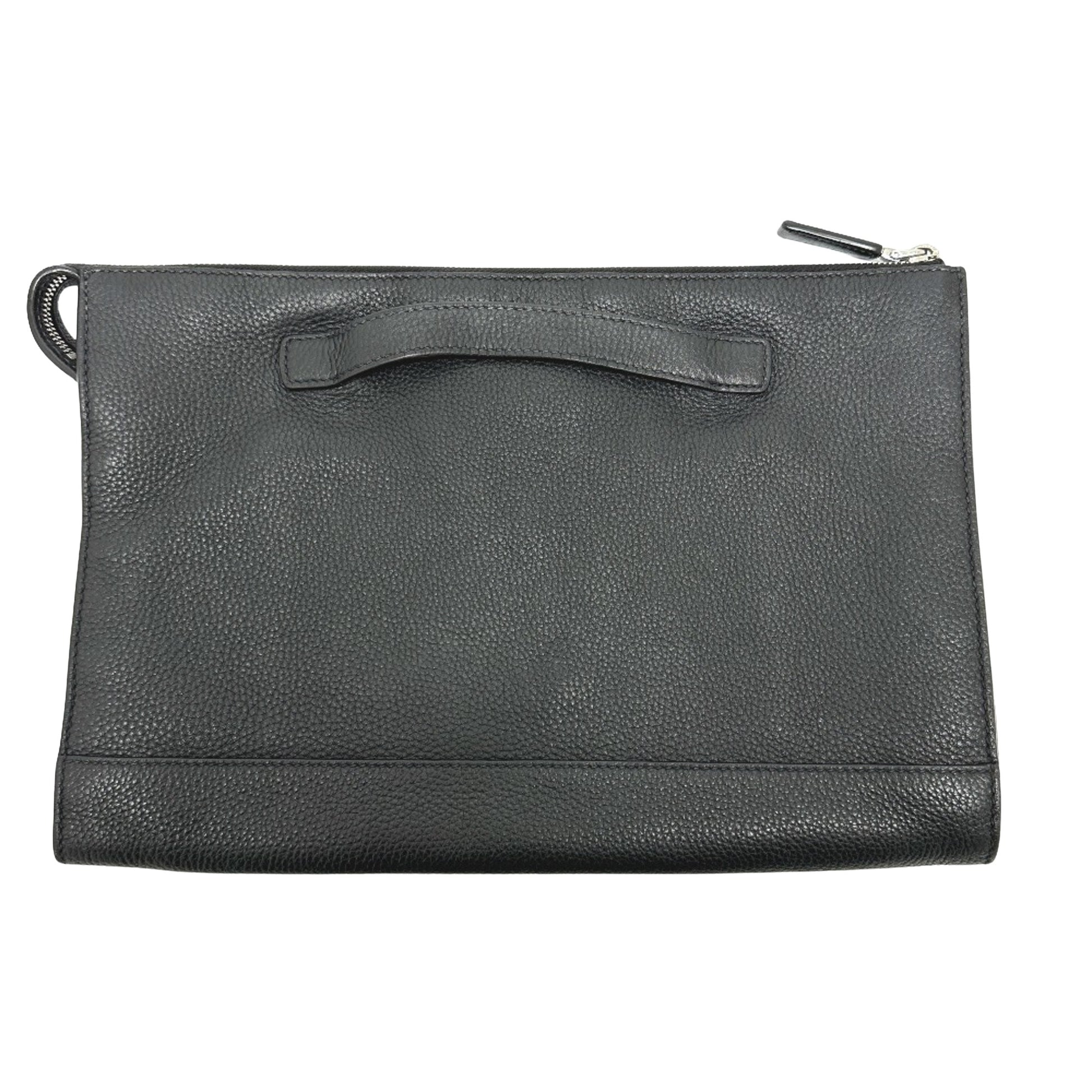 Prada, Black, Leather, clutch